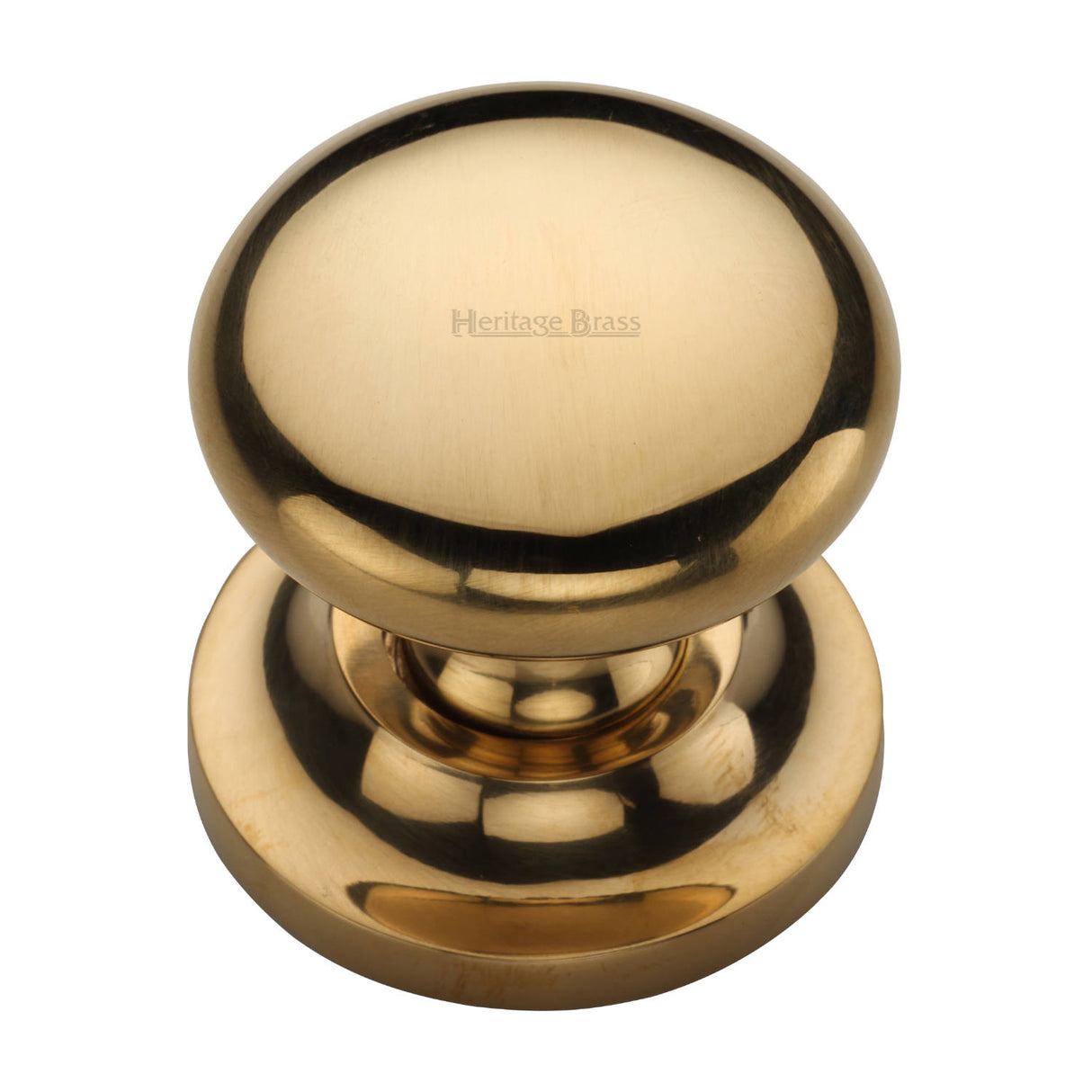 High quality image of Heritage Brass Cabinet Knob Victorian Round Design 38mm Unlacquered Brass finish | Sku. C114 32-ULB | available from Trade Door Handles.