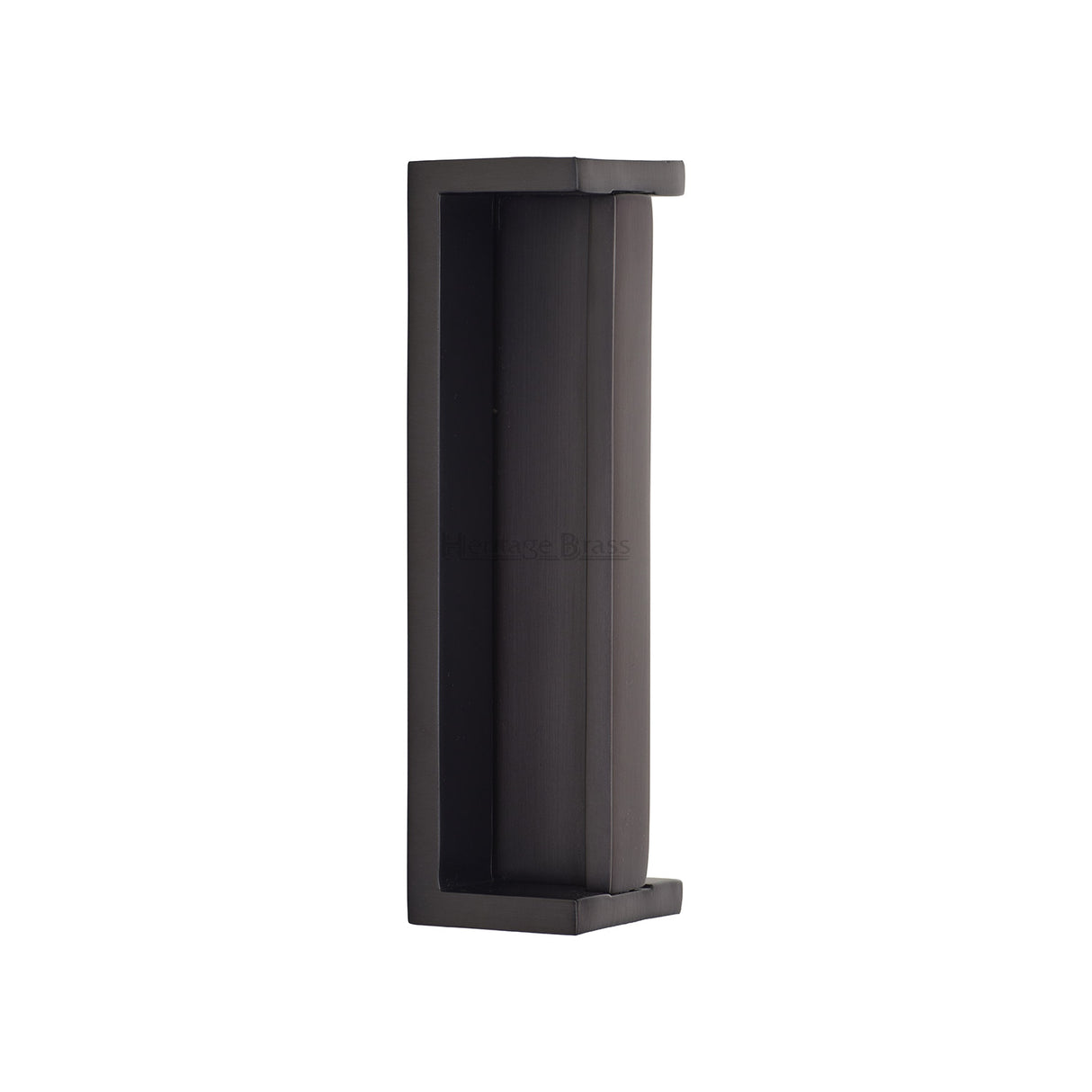 High quality image of the Heritage Brass - Sliding Flush Pull Matt Bronze | Sku. C1874-MB | Trade Door Handles