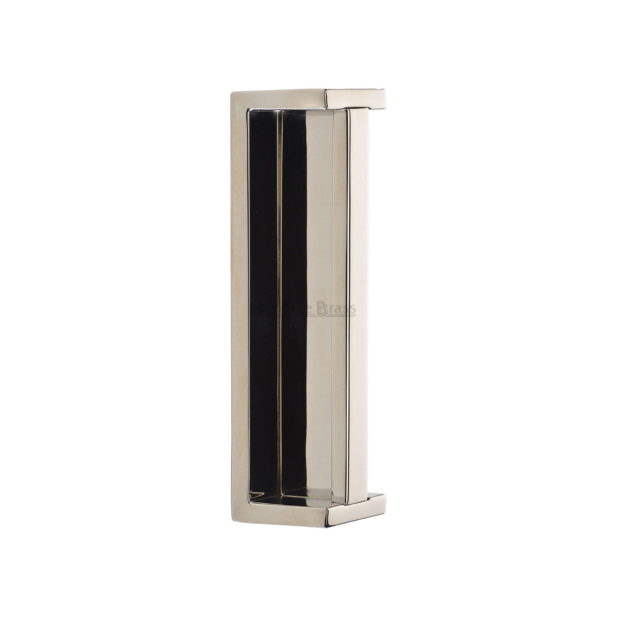 High quality image of the Heritage Brass - Sliding Flush Pull Polished Nickel Finish | Sku. C1874-PNF | Trade Door Handles