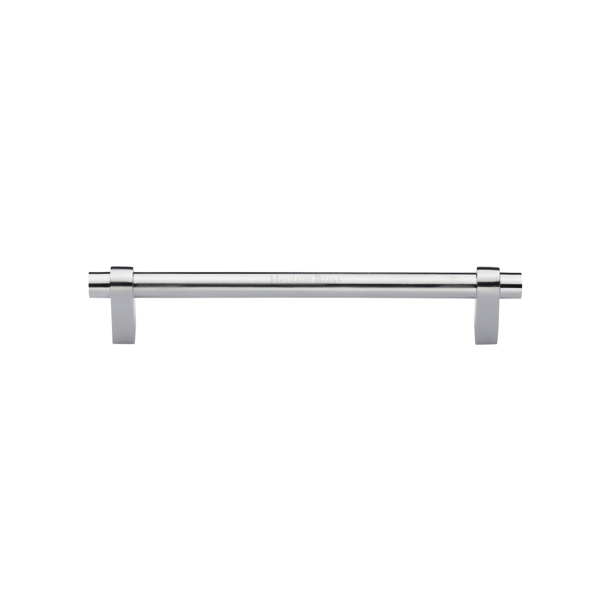 High quality image of the Heritage Brass Cabinet Pull Industrial Design 128mm CTC Satin Chrome Finish | Sku. c2480-128-sc | Discounted prices available from Trade Door Handles