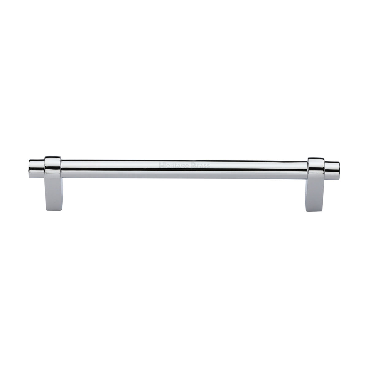 High quality image of the Heritage Brass Cabinet Pull Industrial Design 192mm CTC Polished Chrome Finish | Sku. c2480-192-pc | Discounted prices available from Trade Door Handles