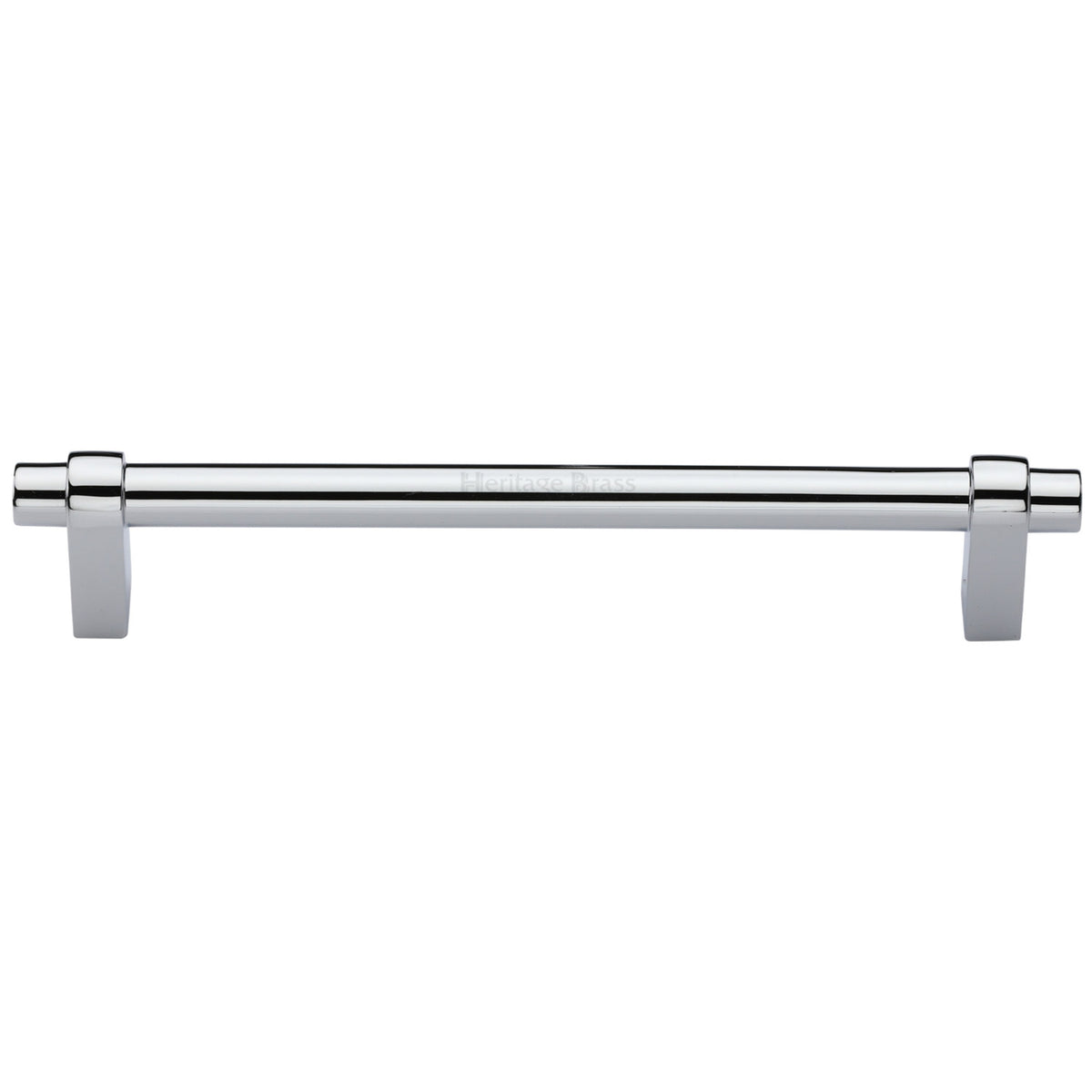 High quality image of the Heritage Brass Cabinet Pull Industrial Design 256mm CTC Polished Chrome Finish | Sku. c2480-256-pc | Discounted prices available from Trade Door Handles