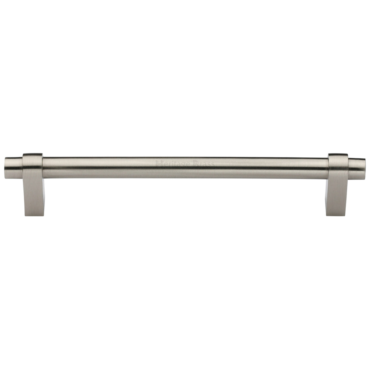 High quality image of the Heritage Brass Cabinet Pull Industrial Design 256mm CTC Satin Nickel Finish | Sku. c2480-256-sn | Discounted prices available from Trade Door Handles