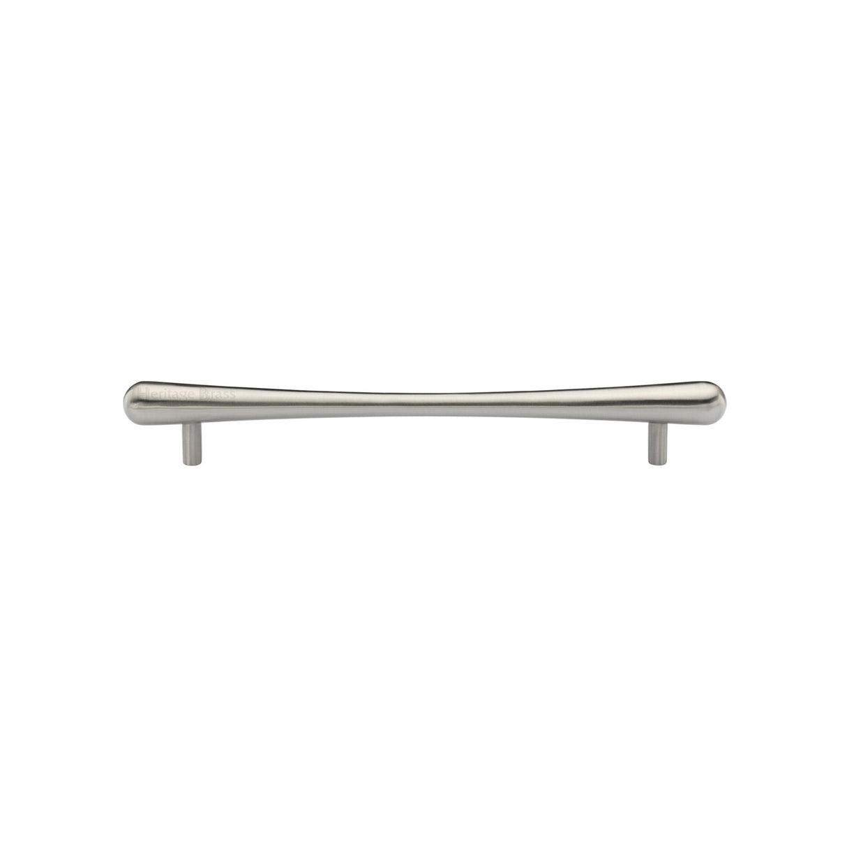 High quality image of the Heritage Brass Cabinet Pull T-Bar Raindrop Design 128mm CTC Satin Nickel Finish | Sku. c3570-128-sn | Discounted prices available from Trade Door Handles