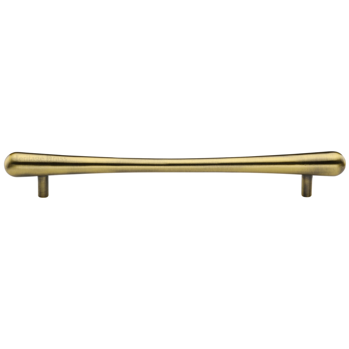 High quality image of the Heritage Brass Cabinet Pull T-Bar Raindrop Design 256mm CTC Antique Brass Finish | Sku. c3570-256-at | Discounted prices available from Trade Door Handles