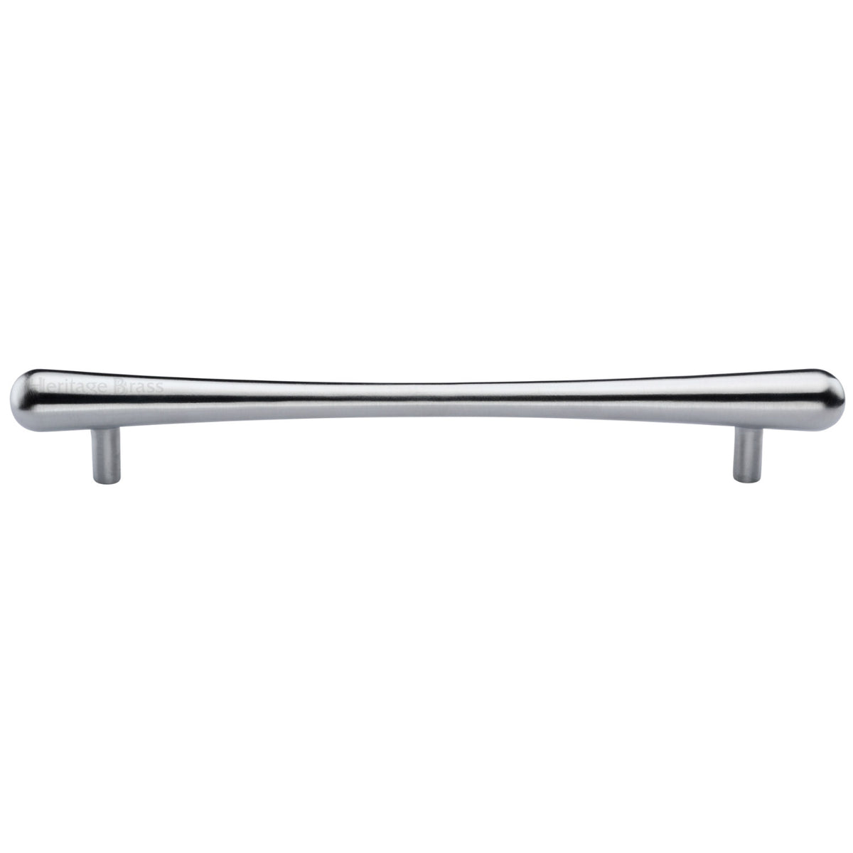 High quality image of the Heritage Brass Cabinet Pull T-Bar Raindrop Design 256mm CTC Satin Chrome Finish | Sku. c3570-256-sc | Discounted prices available from Trade Door Handles