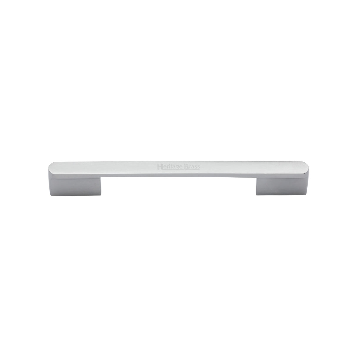 High quality image of the Heritage Brass Cabinet Pull Bridge Design 96mm CTC Satin Chrome Finish | Sku. c3684-96-sc | Discounted prices available from Trade Door Handles