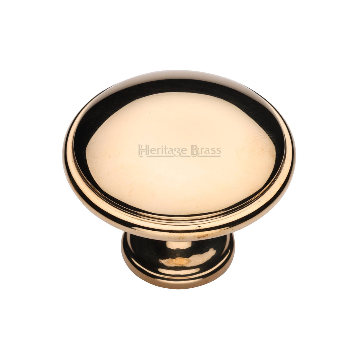 High quality image of Heritage Brass Cabinet Knob Domed Design 38mm Unlacquered Brass finish | Sku. C3960 102-ULB | available from Trade Door Handles.