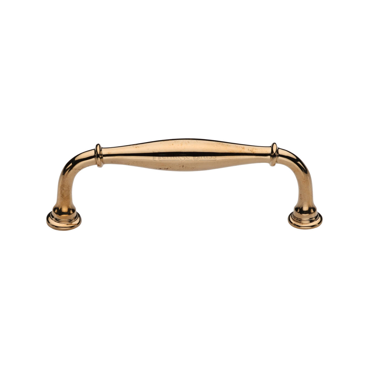 High quality image of Heritage Brass Cabinet Pull Henley Traditional Design 102mm CTC Unlacquered Brass Finish | Sku. C3960 152-ULB | available from Trade Door Handles.