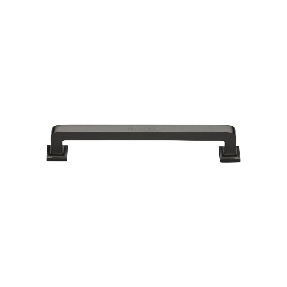 High quality image of the Heritage Brass Cabinet Pull Square Vintage Design 101mm CTC Matt Bronze Finish | Sku. c3964-101-mb | Discounted prices available from Trade Door Handles
