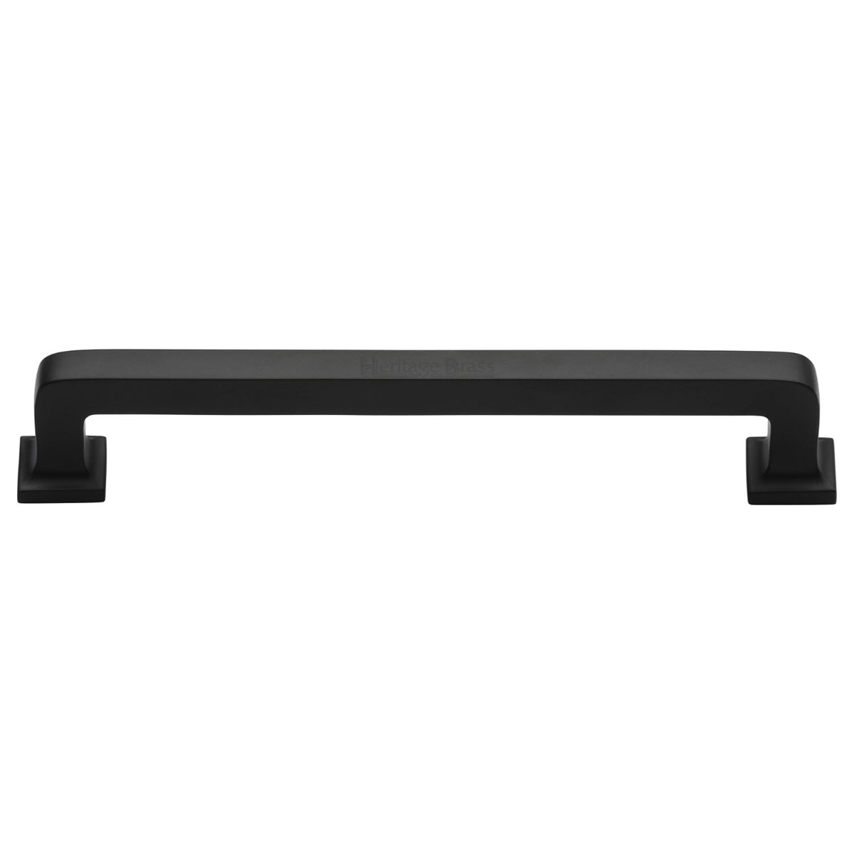 High quality image of the Heritage Brass Cabinet Pull Square Vintage Design 254mm CTC Matt Black Finish | Sku. c3964-254-bkmt | Discounted prices available from Trade Door Handles
