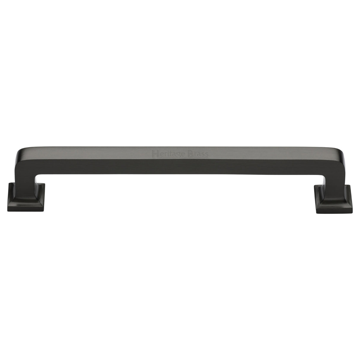 High quality image of the Heritage Brass Cabinet Pull Square Vintage Design 254mm CTC Matt Bronze Finish | Sku. c3964-254-mb | Discounted prices available from Trade Door Handles