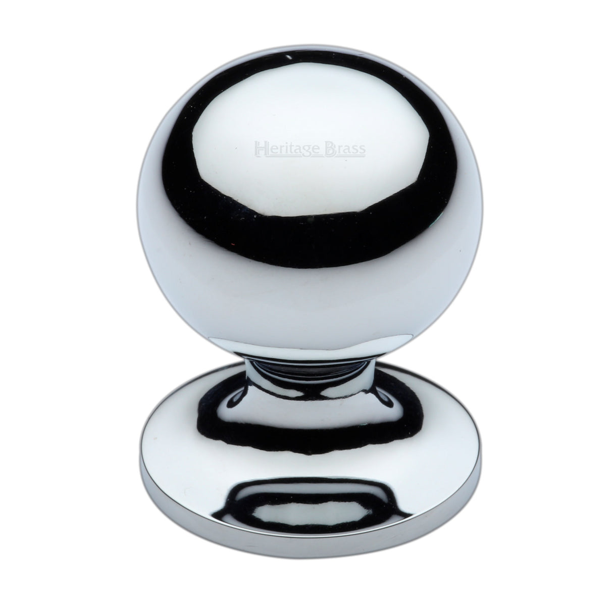 High quality image of the Heritage Brass Cabinet Knob Ball Design 38mm Polished Chrome Finish | Sku. c8321-38-pc | Discounted prices available from Trade Door Handles