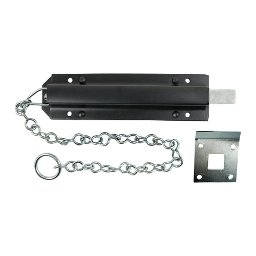 This is an image of Timco - Spring Chain Bolt - Black 18" (1 Each TIMbag) CB18BP