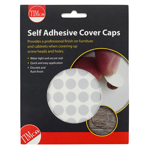 This is an image of Timco - Self-Adhesive Cover Caps - Grey 13mm - (112 PCS Pack) COVERGR13