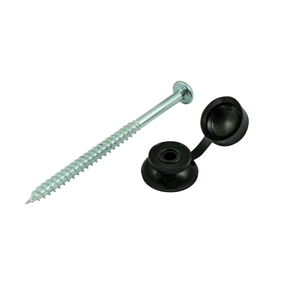 This is an image of Timco - Corrugated Sheet Fixings - Black 10 x 3" - (50 PCS TIMbag) CSFB