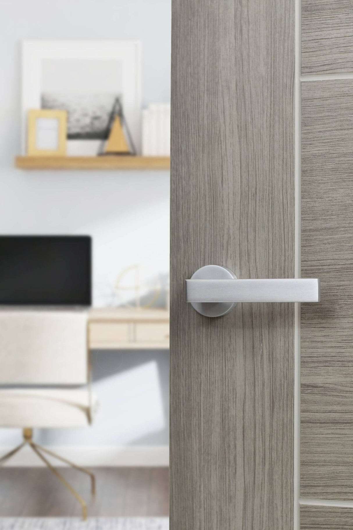 Quality image of CleanTouch Anti-Bac Euro Escutcheons on Minimal Round Rose - Satin Chrome | Sku. ctfmresc | available from Trade Door Handles.