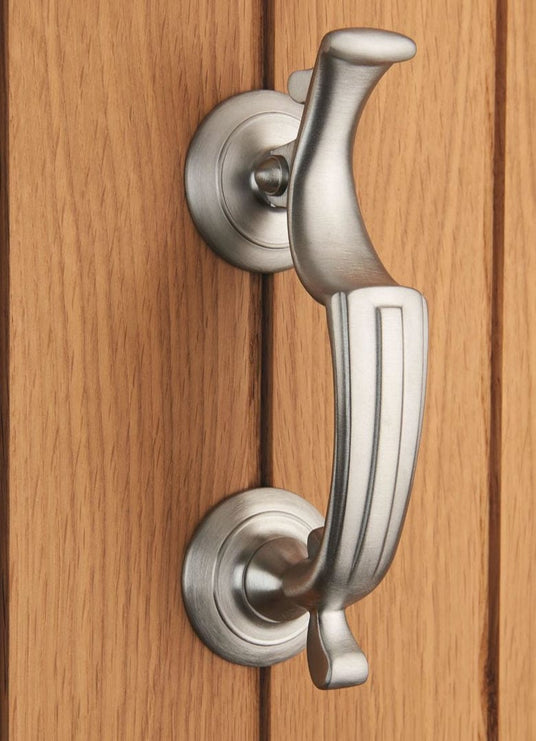 This is an image of Carlisle Brass doctors knocker Satin Chrome M45SC