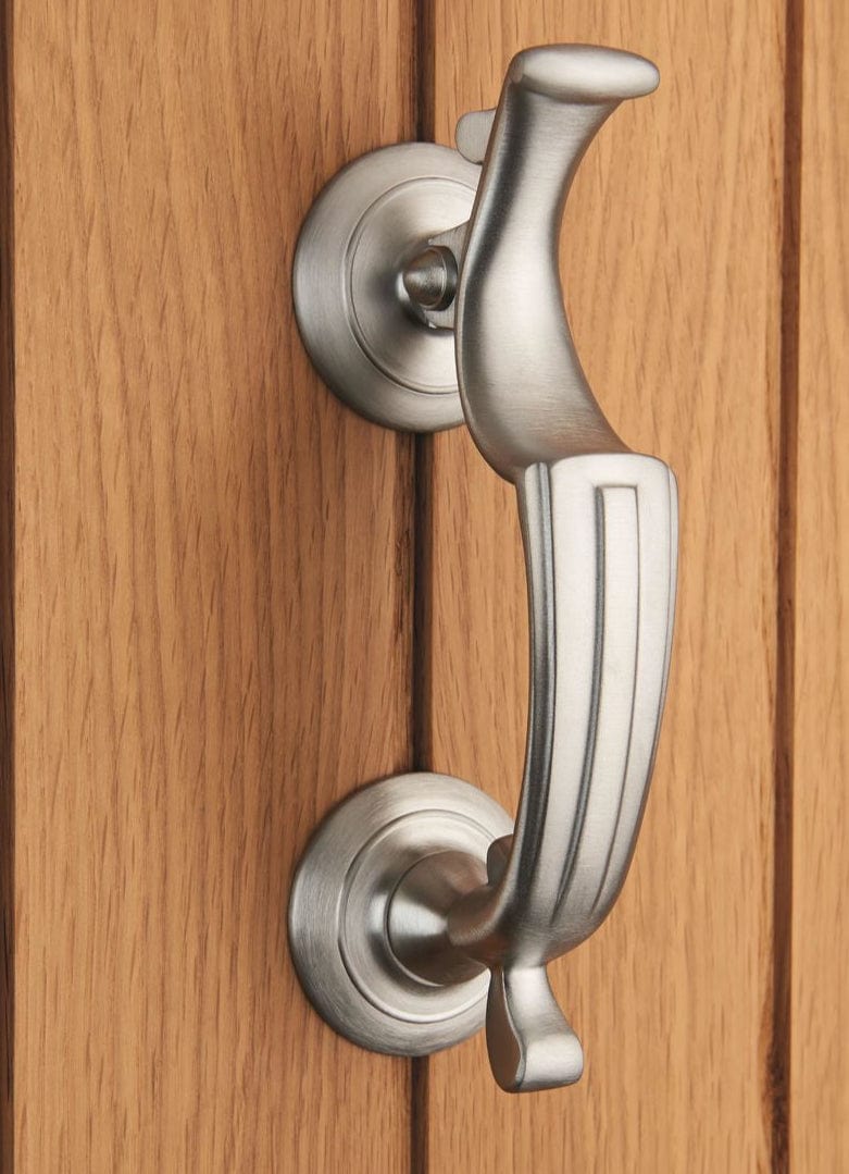 This is an image of Carlisle Brass doctors knocker Satin Chrome M45SC