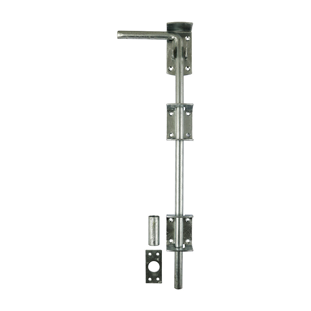 This is an image of Timco - Garage Drop Down Bolt - Hot Dipped Galvanised 18" (1 Each TIMbag) DDB18GP