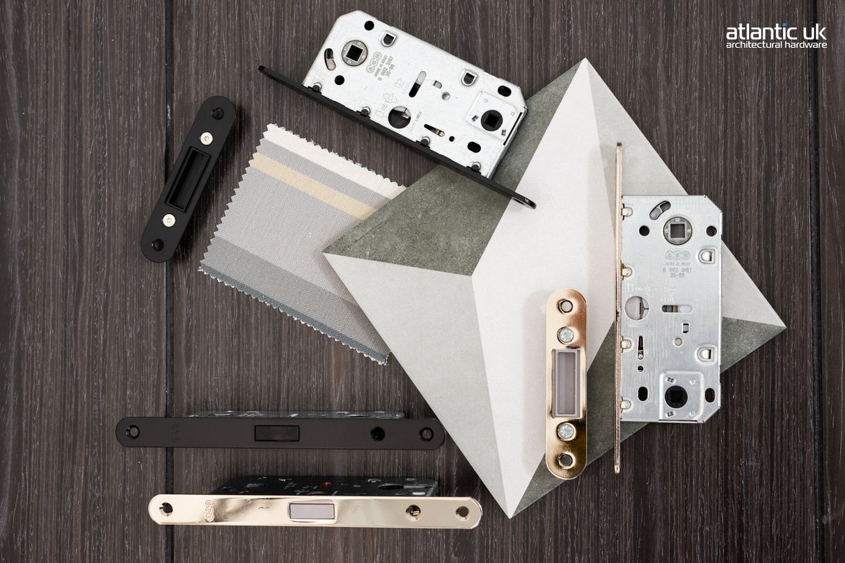 Quality image of AGB Polaris 2XT Magnetic Bathroom Lock with adjustable strikeplate 35mm backset - Polished Chrome | Sku. agb2xt25wcpc | available from Trade Door Handles.