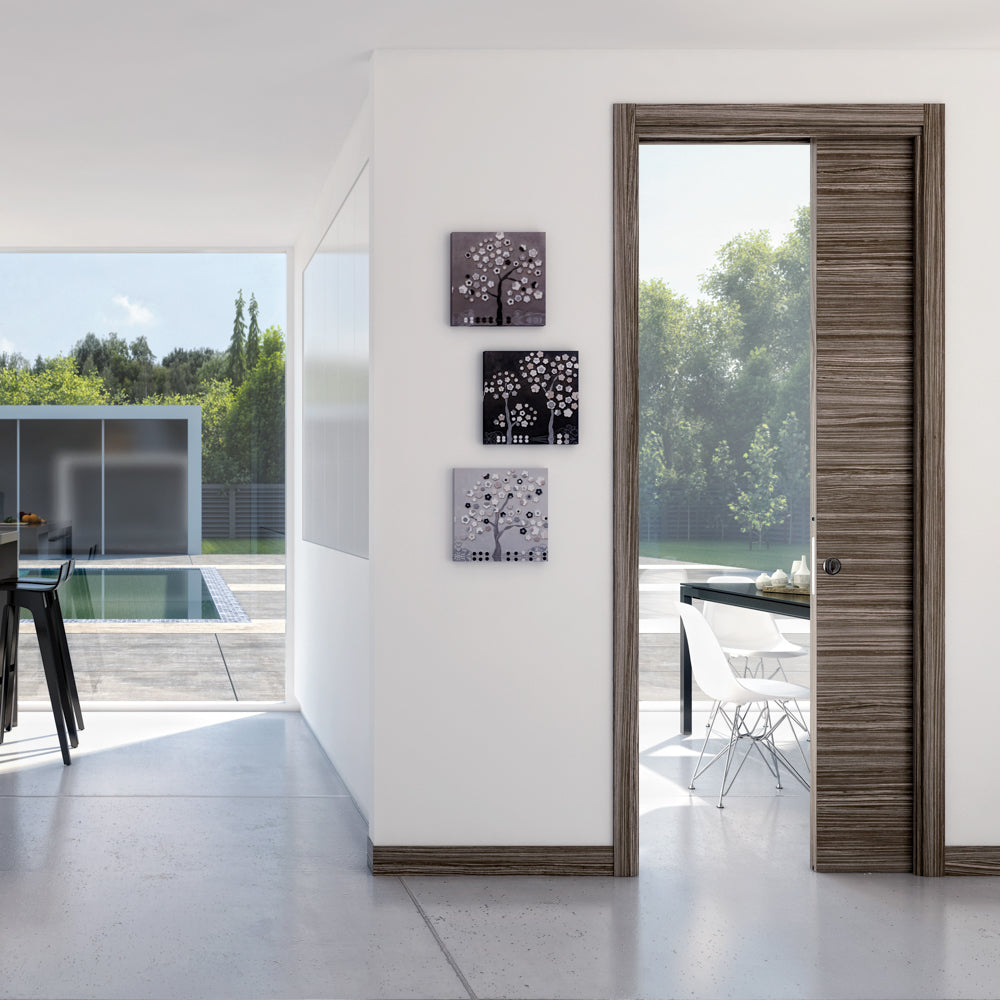 Quality image of Ermetika EvoKit Pocket Door System 1026x2040 Door 125mm WT - White | Sku. eek2kwh | available from Trade Door Handles.