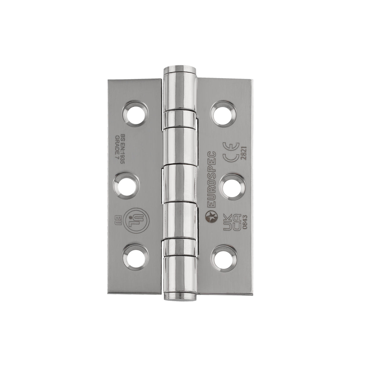 Eurospec - Grade 7 Ball Bearing Hinge 76 x 51mm - BSS hin1322_7bss