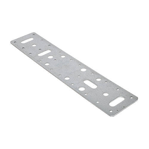 This is an image of Timco - Flat Connector Plates - Galvanised 62 x 300mm (5 Pieces Bag) FCP300