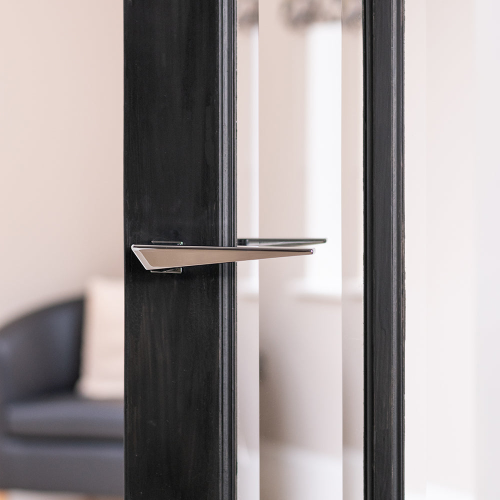 Quality image of Forme Naxos Lever Door Handle on Concealed Square Rose - Matt Black | Sku. fcs215mb | available from Trade Door Handles.