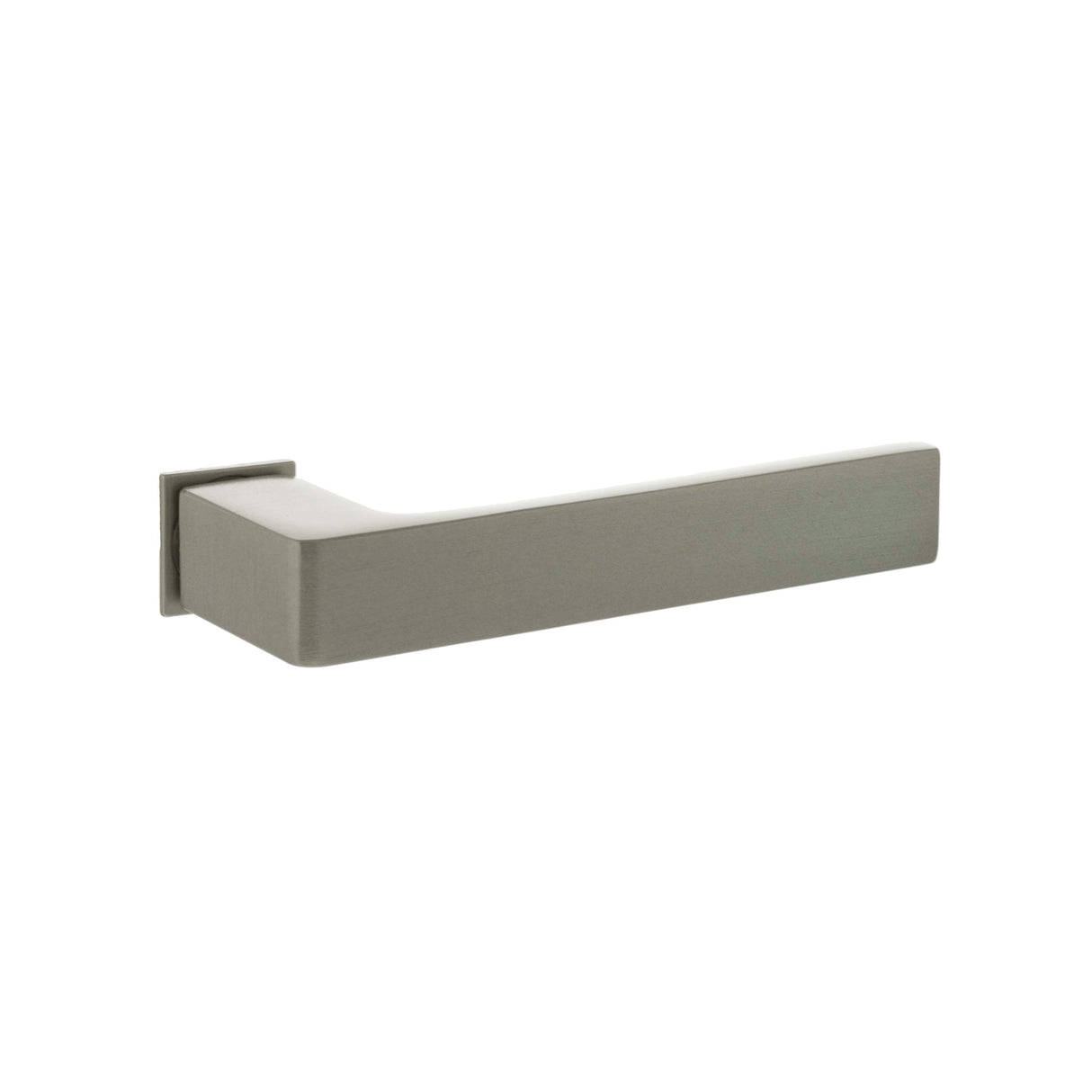 Quality image of Forme Asti Lever Door Handle on Concealed Square Rose - Satin Nickel | Sku. fcs254sn | available from Trade Door Handles.