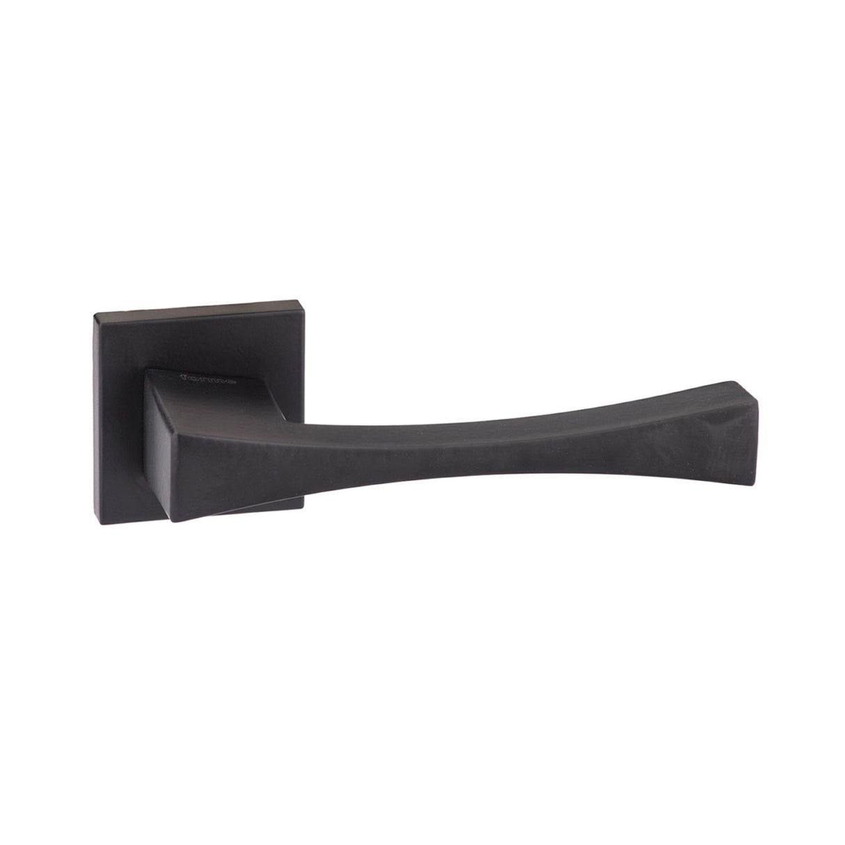 Quality image of Forme Artemide Lever Door Handle on Minimal Square Rose - Matt Black | Sku. fms213mb | available from Trade Door Handles.