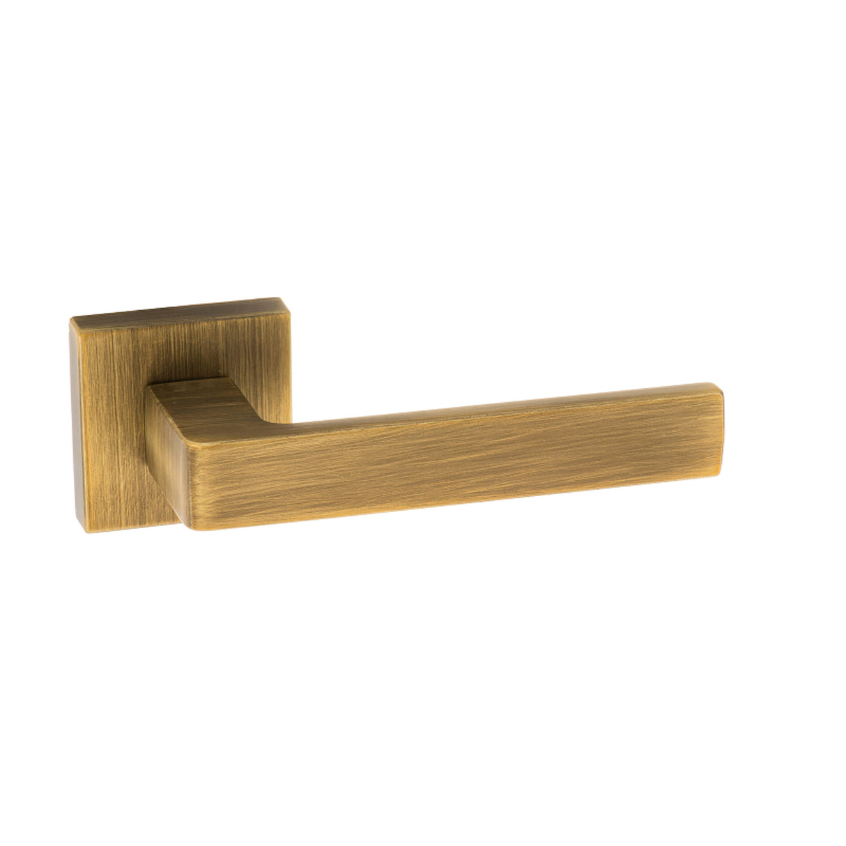 Quality image of Forme Asti Lever Door Handle on Minimal Square Rose - Yester Bronze | Sku. fms254yb | available from Trade Door Handles.