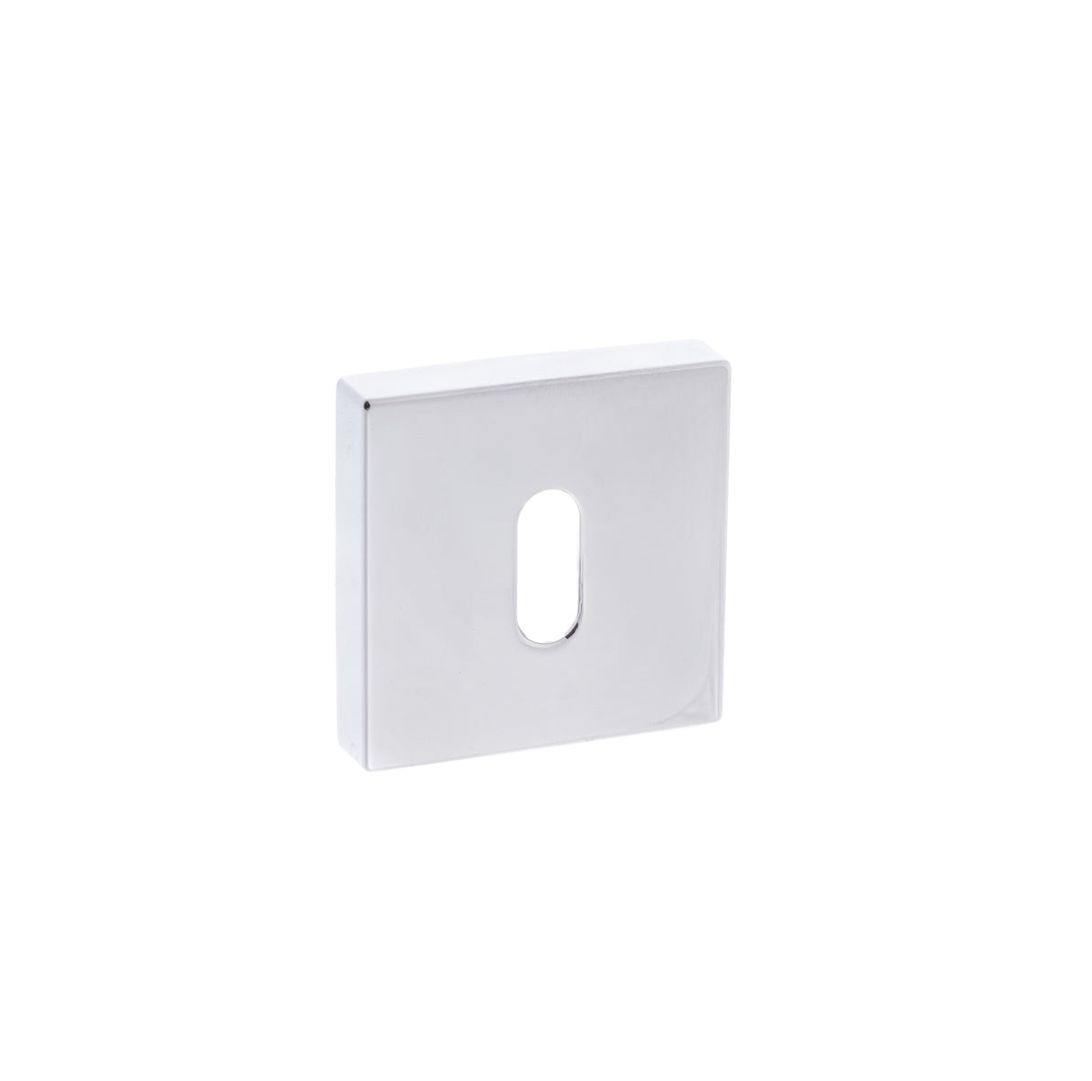 Quality image of Forme Key Escutcheons on Minimal Square Rose - Polished Chrome | Sku. fmskpc | available from Trade Door Handles.