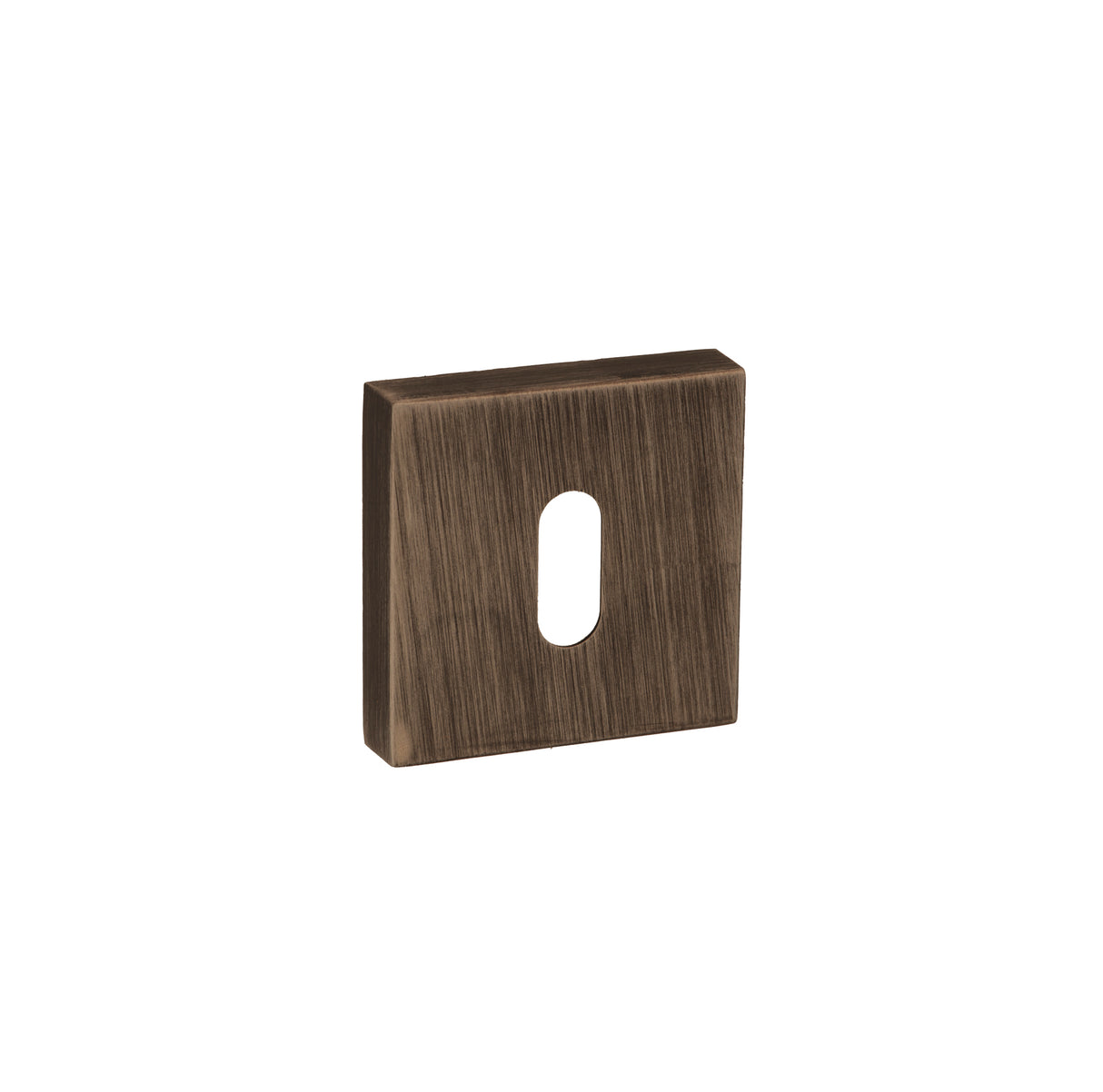 Quality image of Forme Key Escutcheons on Minimal Square Rose - Urban Bronze | Sku. fmskub | available from Trade Door Handles.