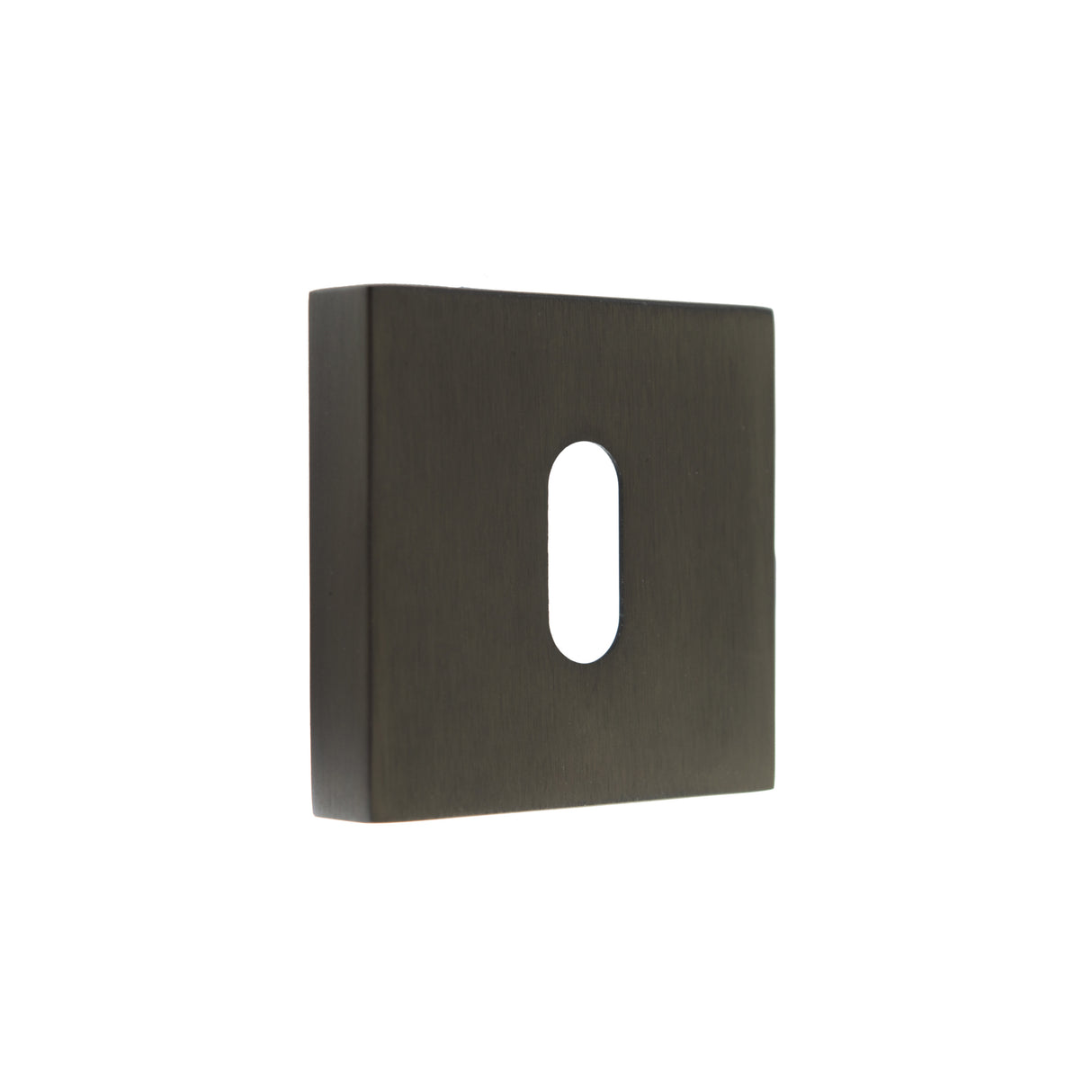 Quality image of Forme Key Escutcheons on Minimal Square Rose - Urban Dark Bronze | Sku. fmskudb | available from Trade Door Handles.