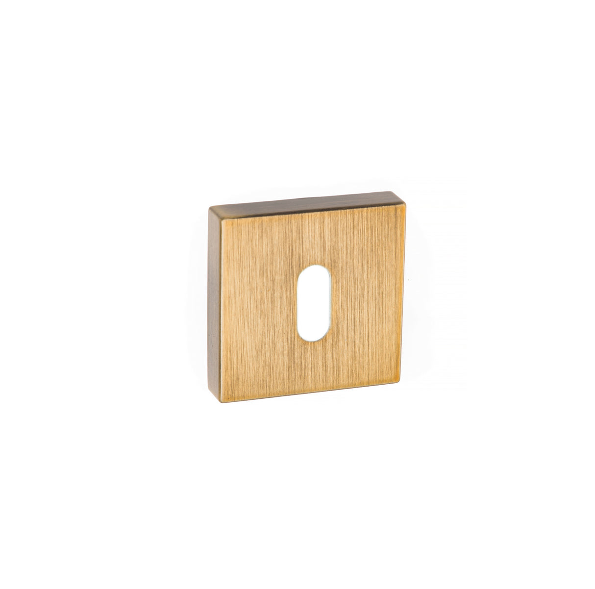 Quality image of Forme Key Escutcheons on Minimal Square Rose - Yester Bronze | Sku. fmskyb | available from Trade Door Handles.