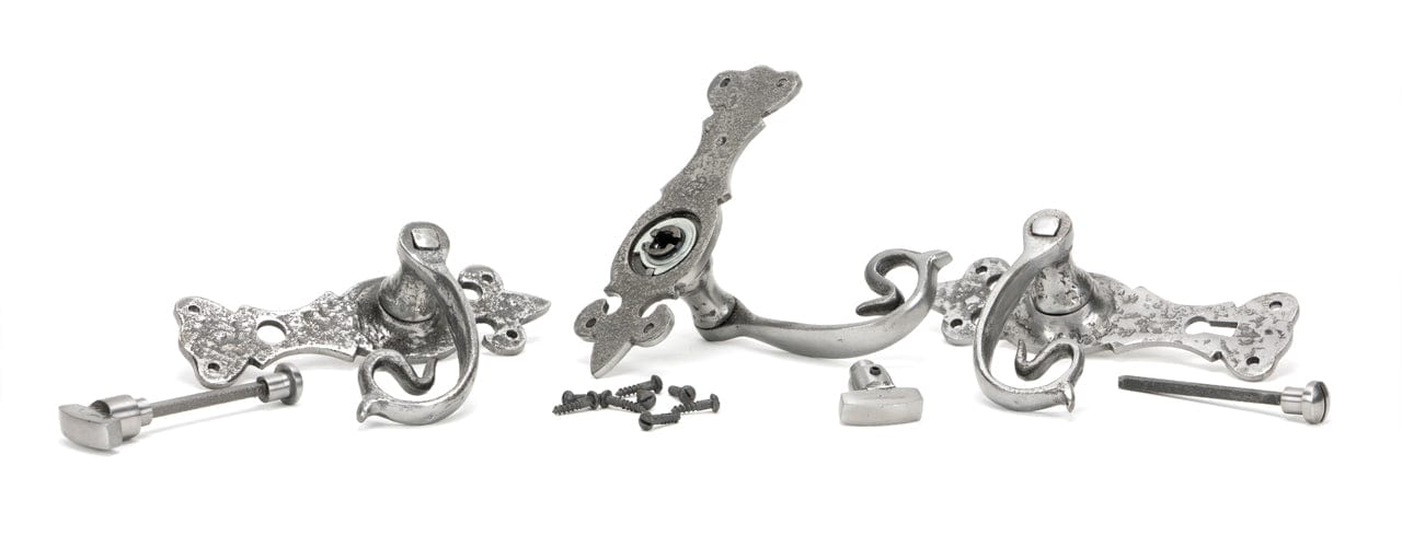 Image showing a range of From The Anvil Natural Textured door furniture. Available to order from Trade Door Handles in Kendal