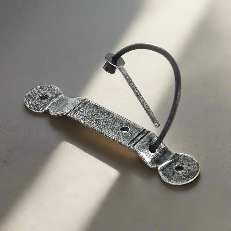 From The Anvil - Pewter Locking Penny End Screw on Staple
