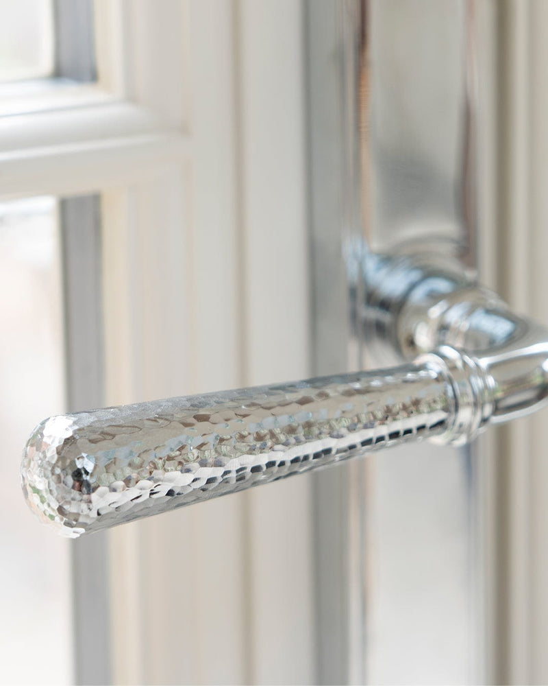 From The Anvil Polished_Chrome Hammered Slimline Lever