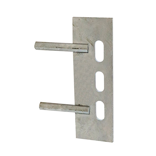 This is an image of Timco - Gravel Board Clip - Twin Pin - Galvanised 150 x 50mm GB2P