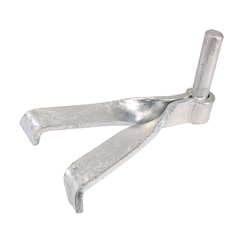 This is an image of Timco - Gate Hooks To Build - Single Brick - Hot Dipped Galvanised 16mm (1 Pairs Plain Bag) GHBSB16G