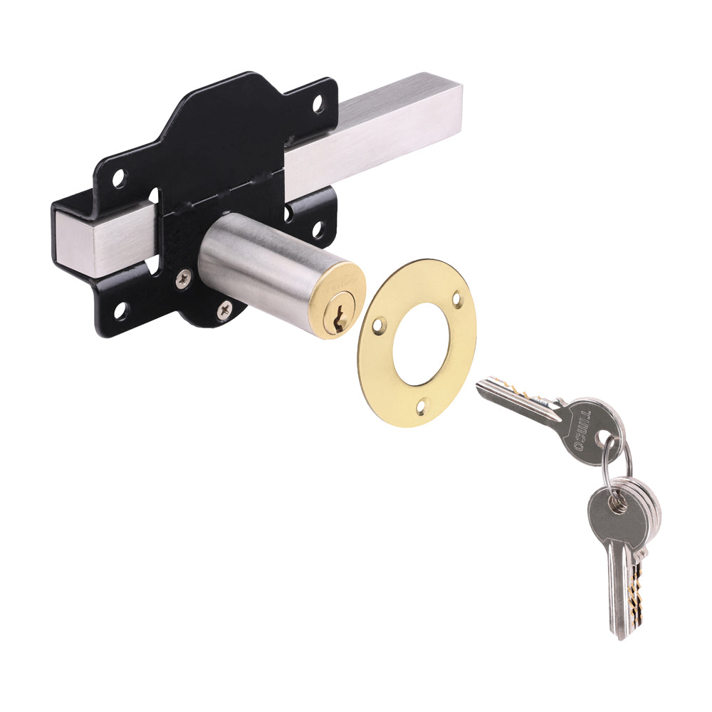 This is an image of Timco - Throw Locks - Single - Black 50mm (1 Each Box) GLS50