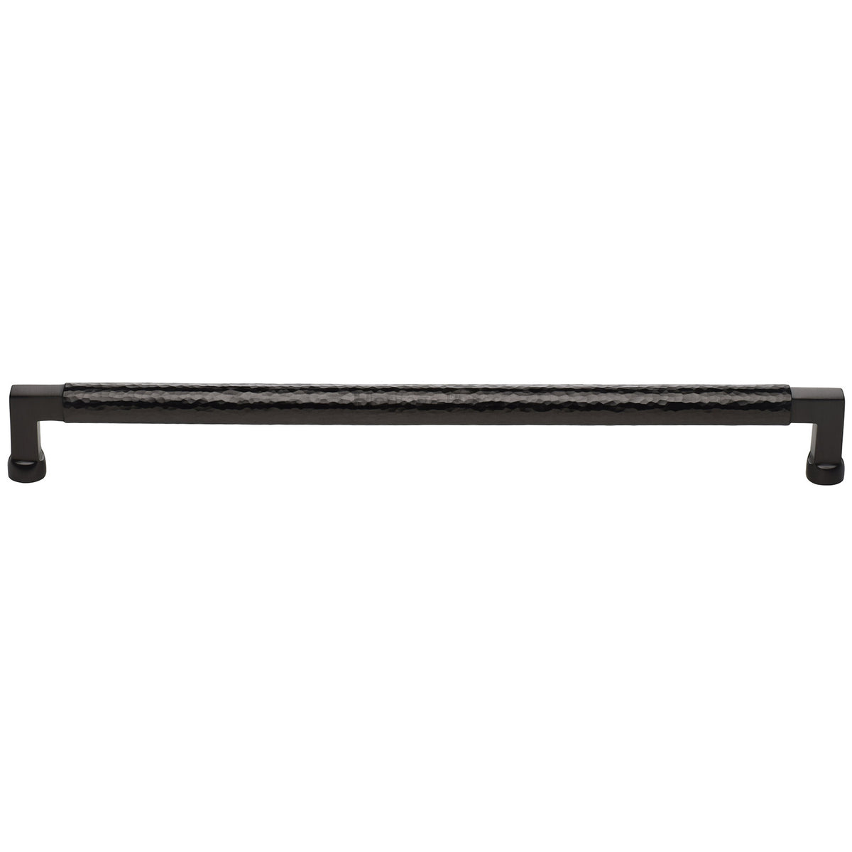 Heritage Brass Cabinet Pull Bauhaus Hammered Design 320mm CTC Matt Bronze Finish