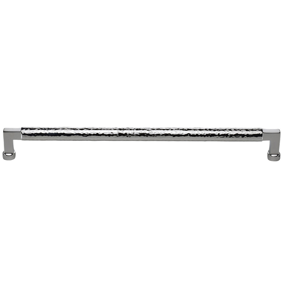 Heritage Brass Cabinet Pull Bauhaus Hammered Design 320mm CTC Polished Chrome Finish