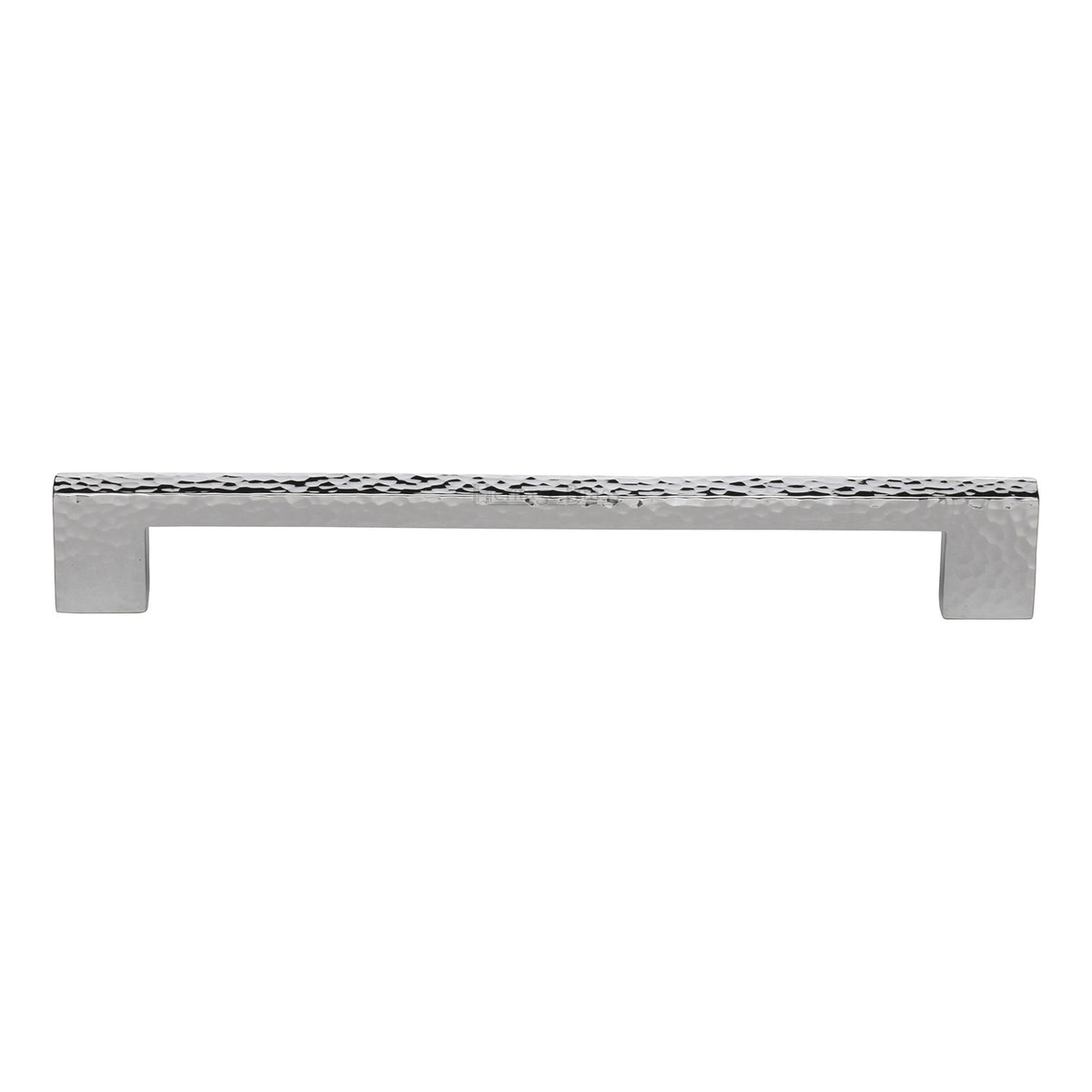 Heritage Brass Cabinet Pull Metro Hammered Design 192mm CTC Polished Chrome Finish