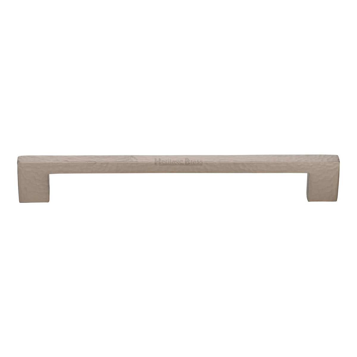 Heritage Brass Cabinet Pull Metro Hammered Design 192mm CTC Satin Nickel Finish