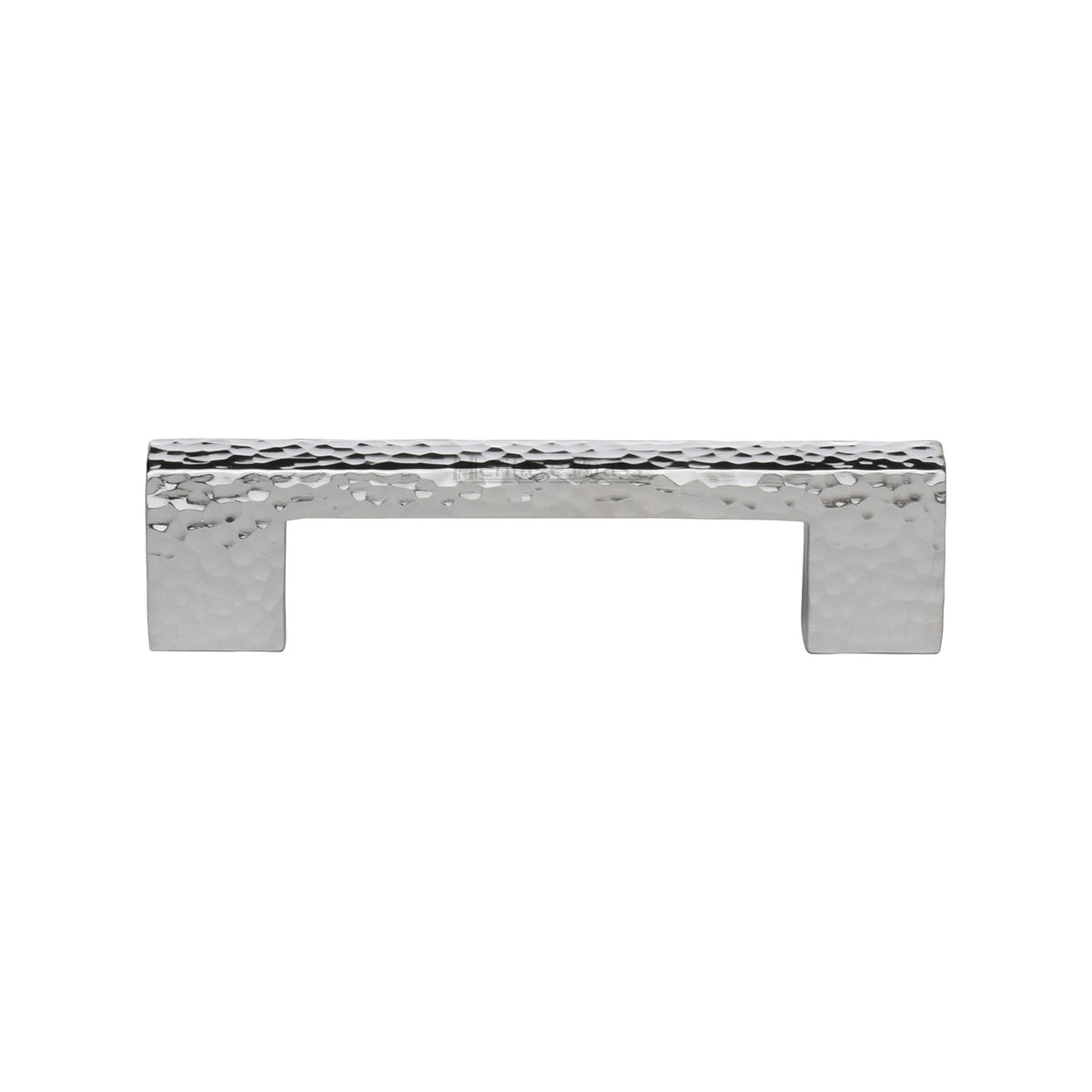 Heritage Brass Cabinet Pull Metro Hammered Design 96mm CTC Polished Chrome Finish