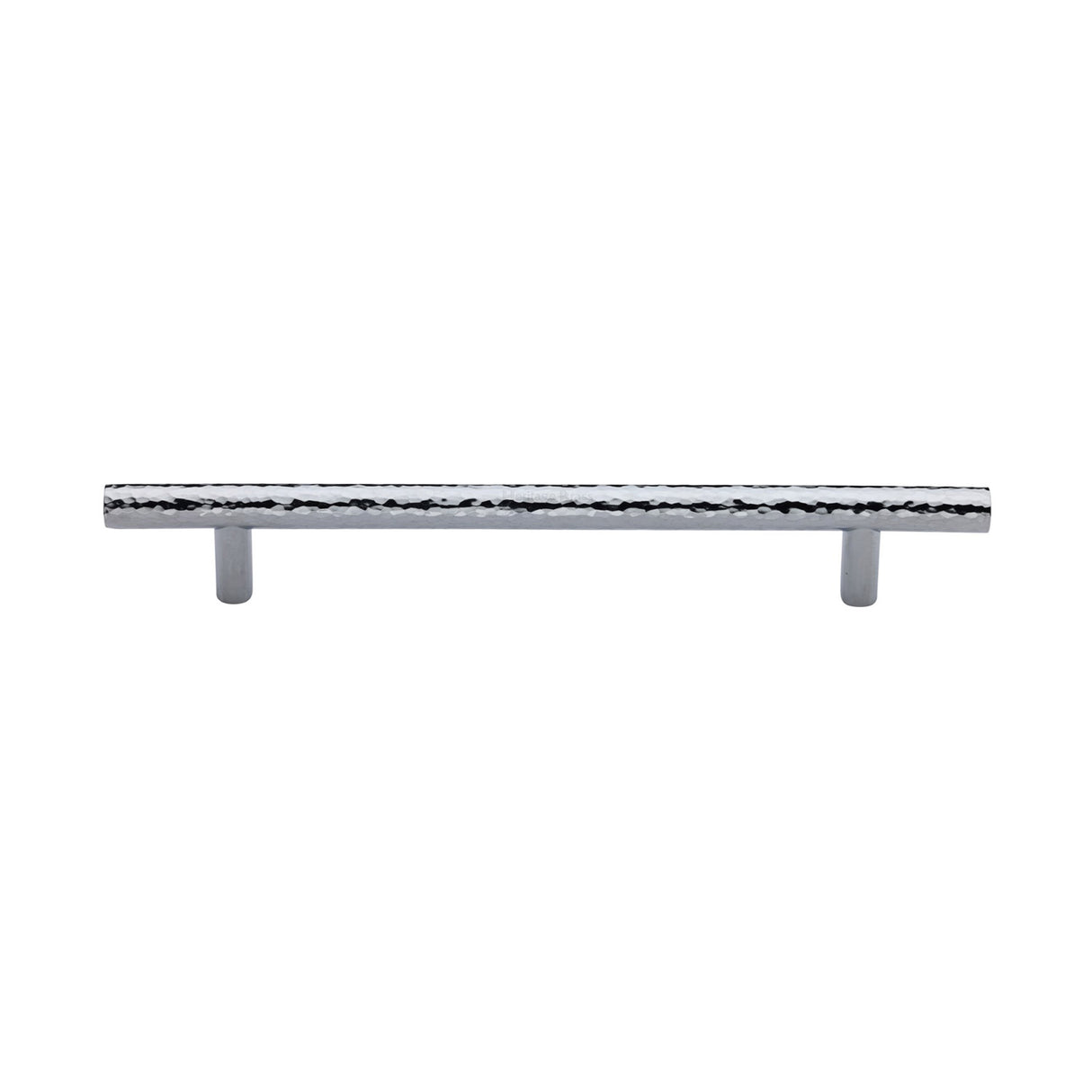 Heritage Brass Cabinet Pull T-Bar Hammered Design 101mm CTC Polished Chrome Finish | Sku. HAM0361-101-PC | Trade Door Handles