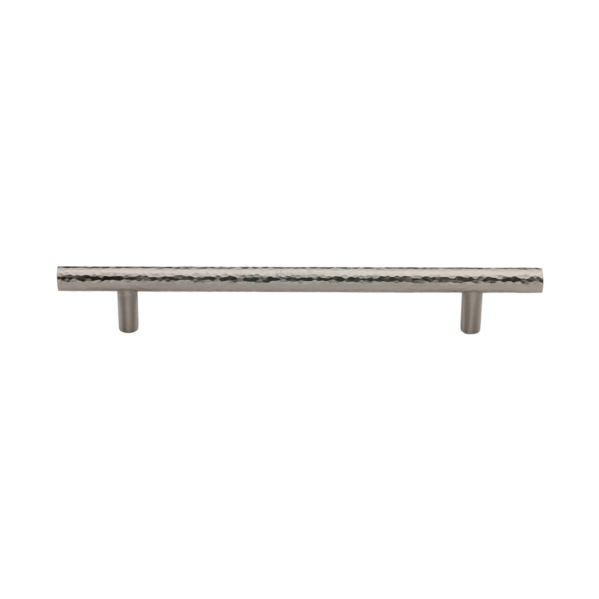 Heritage Brass Cabinet Pull T-Bar Hammered Design 101mm CTC Satin Nickel Finish | Sku. HAM0361-101-SN | Trade Door Handles