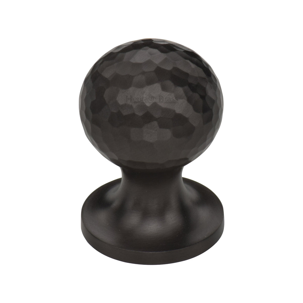 Heritage Brass Cabinet Knob Ball Hammered Design 25mm Matt Bronze Finish